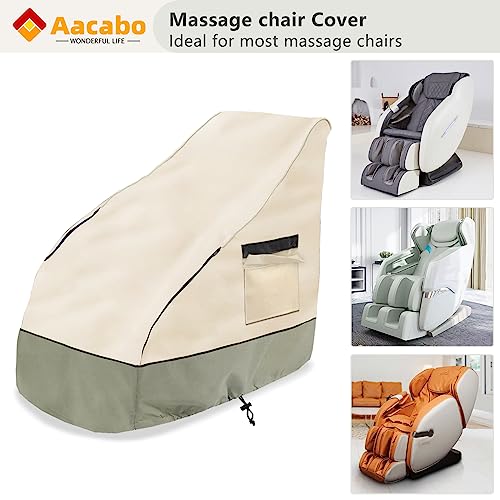 Massage Chair Cover 600D Oxford Cloth Full Body Shiatsu Massage Chair Protective Cover with Drawstring Waterproof Dustproof