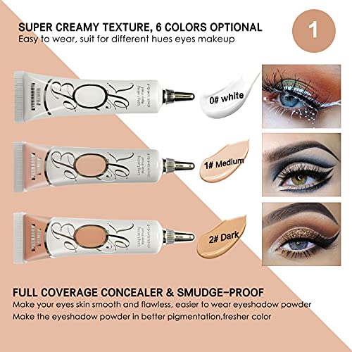 LOKFAR Matte Eyeshadow Primer 2 Pack - White Base, No Crease