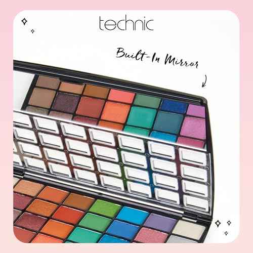 Technic 48 Eyes Eyeshadow Palette ? Highly Pigmented Matte & Shimmer Shades with Mirror - Makeup Gift