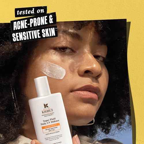 Kiehl's Super Fluid UV Defense Daily Facial Sunscreen SPF 50+, Lightweight Matte Finish, Protects Against UVA/UVB Rays & Pollution, Vitamin E & Baicalin, Non-comedogenic, Paraben-free, Fragrance-free