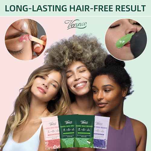 Hard Wax Beads Kit for Hair Removal, 36 Pieces Wax Beads for Full Body, Face, and Brazilian Bikini, Aloe, Lavender, Cherry Blossom - Includes Pre and Post Wax Oils