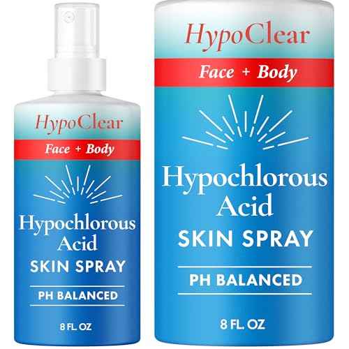 Hypochlorous Acid Spray for Face, Skin & Eyelids ? pH-Balanced HOCl Facial Spray Safe for Acne, Red & Sensitive Skin ? Gentle Non-Toxic Toner & Cleanser Mist for Clear, Hydrated Skin, 8 oz