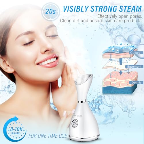 AOEDEO Nano Ionic Face Steamer with Skin Kit - Deep Cleansing & SPA