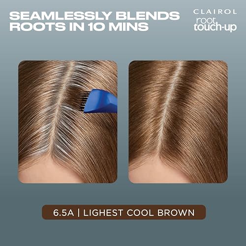 Clairol Root Touch Up Permanent Hair Dye 6.5A Lightest Cool Brown 1.1 Fl Oz