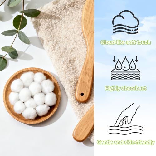 200 Large Organic Cotton Balls for Nail Polish Removal & Makeup