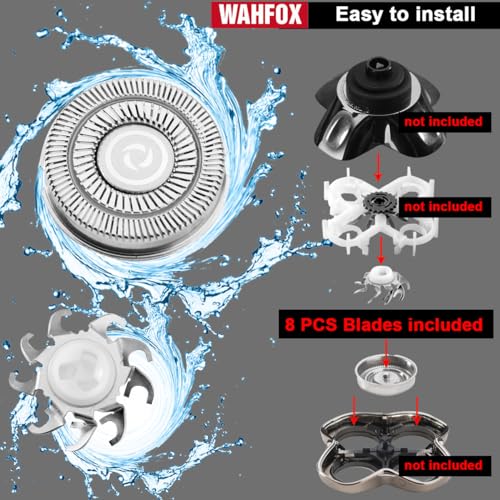 8 pcs Shaver Replacement Blades for Skull Shaver Pitbull Replacement Blades for Carver Pitbull Gold PRO/Platinum PRO/Silver PRO Pitbull Gold Replacement Heads¡¦