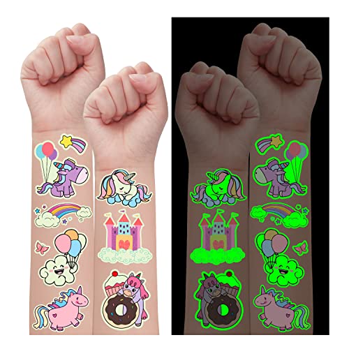 Partywind Luminous Glow Kids Temporary Tattoos, 370 Styles