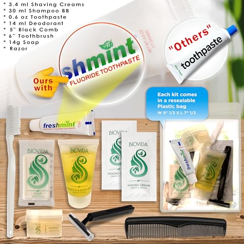 Moda West 24-Pack Travel Hygiene Kits – 9-Piece Toiletries