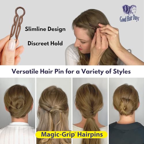Good Hair Days Magic-Grip Hairpins – 10 U-Pins for Strong Hold