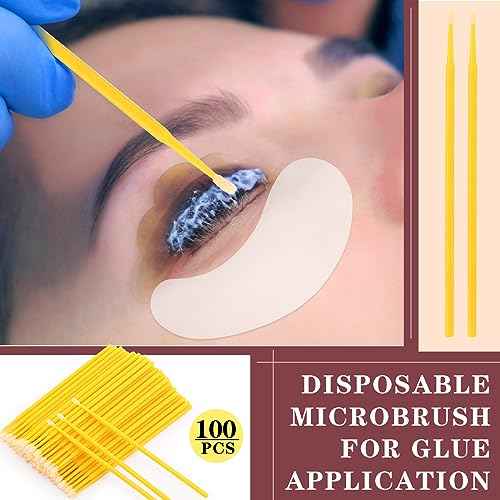 232 Pcs Lash Lift kit, 50 Lash Lift Rods Silicone Eyelash Pads 2 Eyelash Separator Tool with Separation Comb 100 Micro Swabs 50 Crystal Mascara Brushes 30 Pairs Eye Pads (Multicolored)