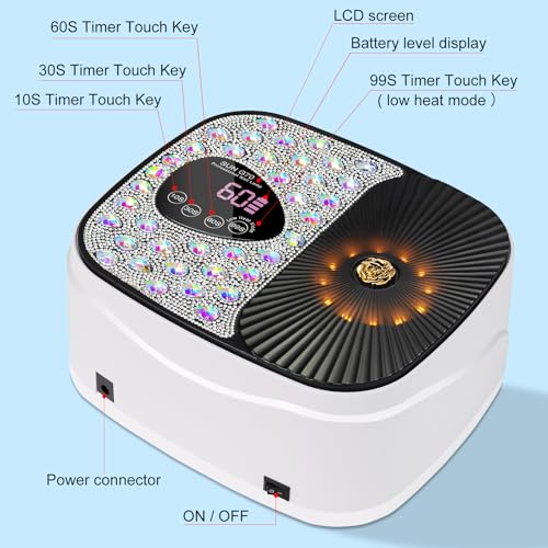 LimeGirl UV LED Nail Lamp Kit - Cordless Rechargeable Gel Polish Dryer
