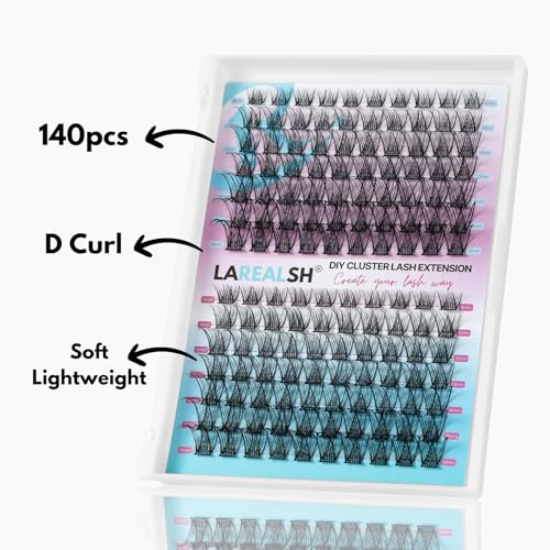 Lash Clusters Natural Look 9-16mm D Curl 140 pcs
