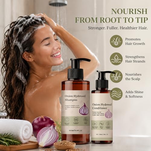 Onion Hydrosol Shampoo & Conditioner Set for Hair Growth - Biotin & Rosemary