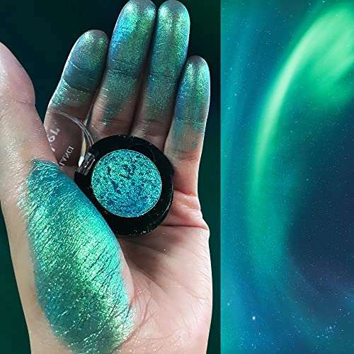 Afflano Multichrome Green Eyeshadow – Color-Changing Shimmer