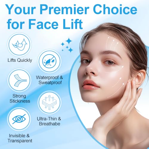 Face Lift Tape Invisible - 200pcs with 8 Strings & Buckles
