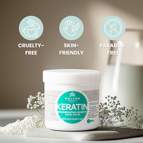 Kallos Keratin Hair Mask 33.8 fl oz - Deeply Nourishing Treatment for Damaged Hair