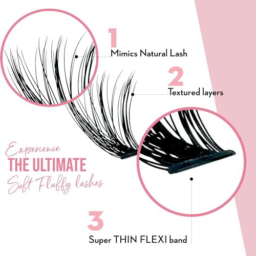 One V Salon DIY Lash Cluster Kit 280pc 40D C Curl