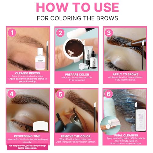 Korean Lash & Brow Color Kit – Dark Brown, Gentle