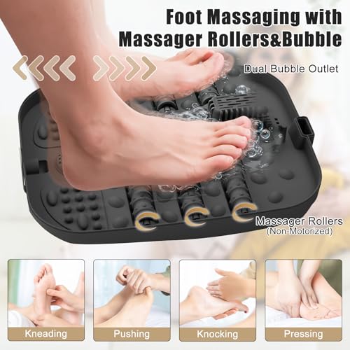 Foot Spa Bath Massager with Heat, Bubble, and Remote Control