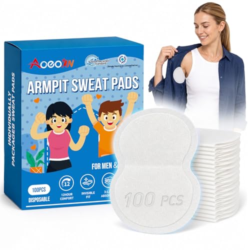 Underarm Sweat Pads - 100 Pack for All-Day Comfort & Protection