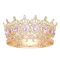 Queen Crown Wedding Rhinestone Heart Tiara for Bridal & Party Hair Accessories