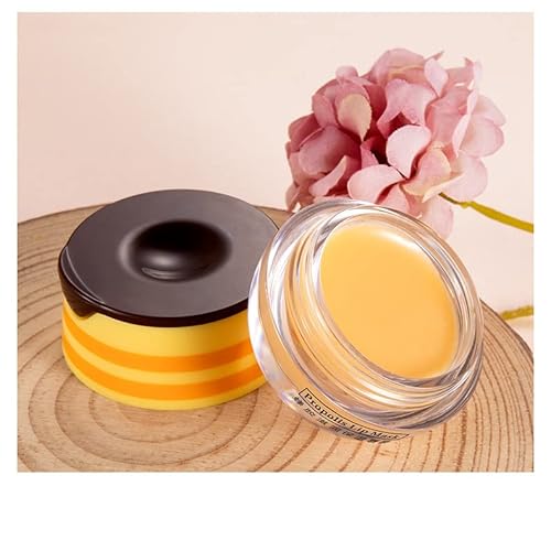 4Pcs Lip Balm Honey Pot, Propolis Moisturizing Honey Lip Mask Lip Balm, Reduces Lip Lines, Prevention Dry and Cracked Lip Scrubs Exfoliator. ¡¦
