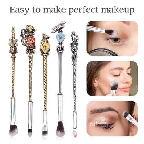 ¡¼2 Color Options¡½Harry Makeup Brushes Gift Set for Women Girls,Potter Makeup Brushes, Bronze Metal Makeup for Eyeshadow Eyeliner Blending Lip, Brushes Holder Not Included