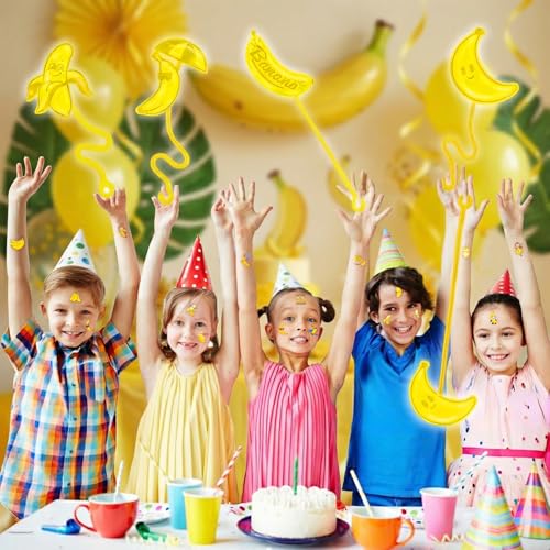 48Pc Banana Party Favors Set - Sticky Hands & Tattoos
