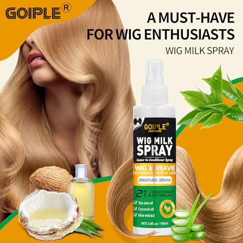 Goiple Wig Milk Spray 2-in-1 Conditioner & Detangler 3.4 oz