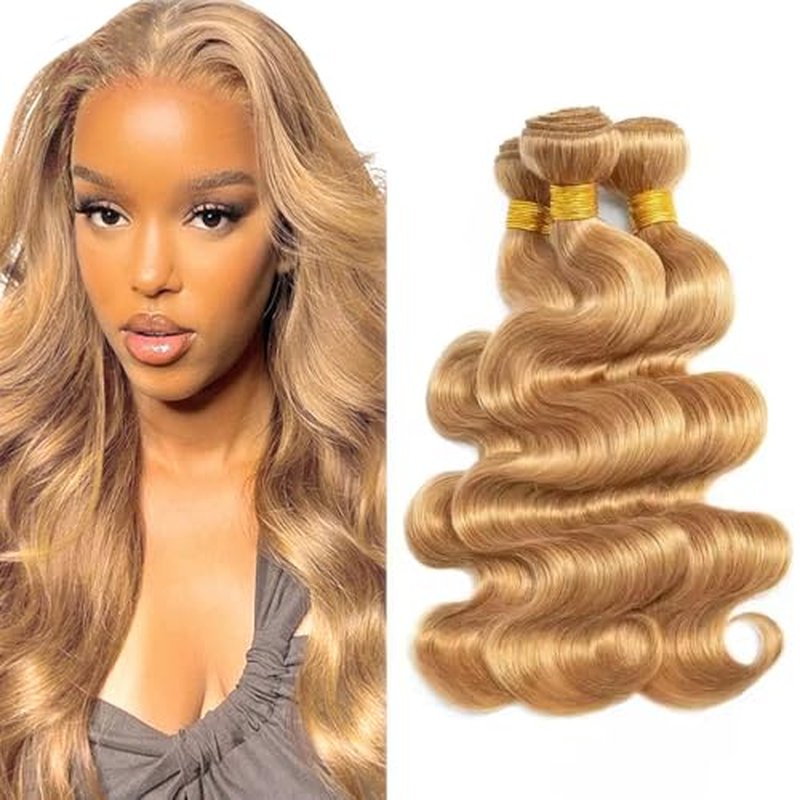 Honey Blonde Body Wave Human Hair Bundles 18-22 inch