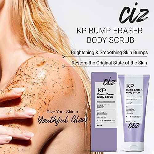 KP Bump Eraser Body Scrub: Exfoliating Keratosis Pilaris, Strawberry Skin Treatment - Smooths Rough, Bumpy, Dry Skin on Arms, Legs, Buttocks - KP Scrub Wash Helps Reduce Ingrown Hair Bumps
