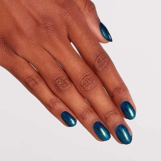 OPI Nail Lacquer, Nessie Plays Hide & Sea-k, Blue Nail Polish, Scotland Collection, 0.5 fl oz