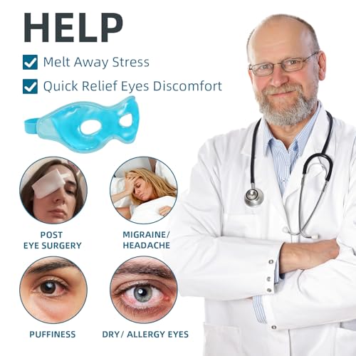 Chillojos Cooling Eye Mask - Reusable Gel Compress for Puffy Eyes