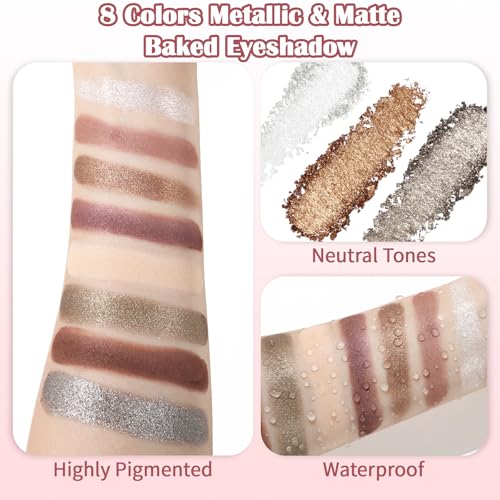 UCANBE 8-Color Eyeshadow Palette - Matte & Shimmer