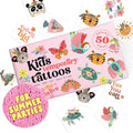 Kids Temporary Tattoos - 50 Designs, Hypoallergenic, Made in Europe