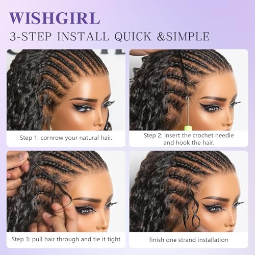 Deep Wave Human Crochet Hair 16 Inch 60g | Pre-Separated Extensions