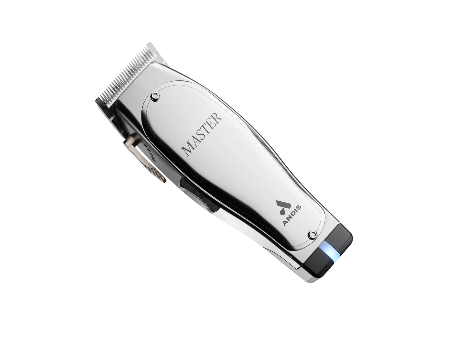 Andis 12660 Professional Master Corded/Cordless Hair Trimmer, Adjustable Carbon Steel Blade Hair Clipper for Close Cutting, Silver