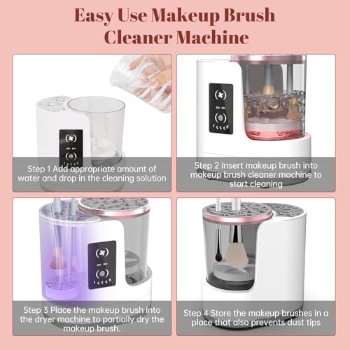 Electric Makeup Brush Cleaner Machine 3-in-1 with Dryer