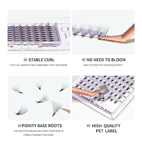 20D Premade Fan Eyelash Extensions 0.05mm 8-15mm Mix