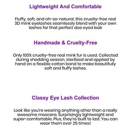6D Real Mink Eye Lashes, 15mm Long for Natural Look, Premium Quality Handmade and Cruelty Free, A Perfect Daily Wear Wispy Natural Eye Lashes Pair (Posh)