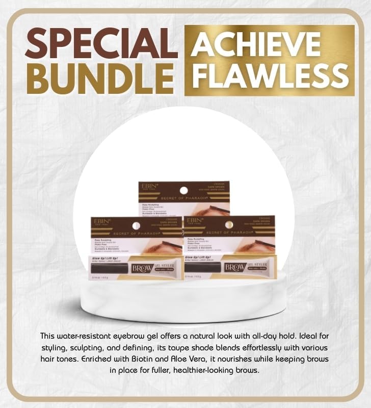 Eyebrow Gel Styler - 3 Pack Bundle by Ebin New York