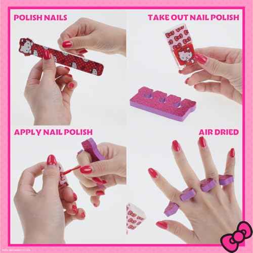 Hello Kitty Train Case Cosmetic Makeup Set Includes Lip Gloss, Eye Shimmer, Nail Polish, Hair Accessories & More! For Girls, Ages 6+ Perfect for Parties & Makeovers by Townley Girl