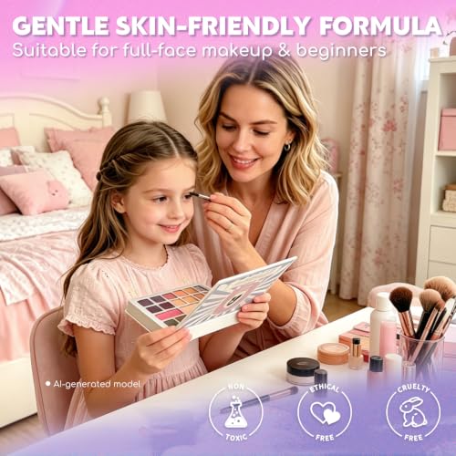 Color Nymph Purple Makeup Kit for Teens Girls Beginners Travel Set