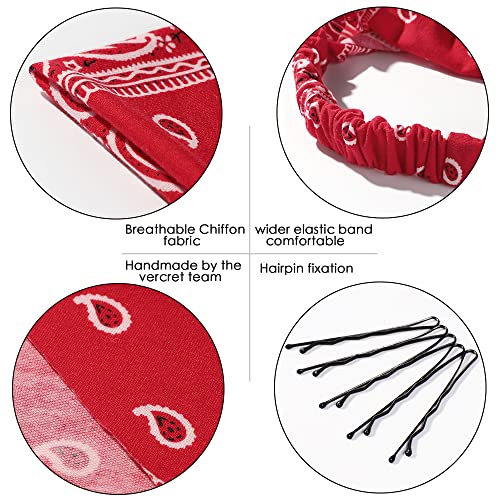 Vercret 6-Pack Hair Scarves Headbands with Clips