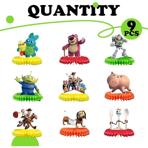 Toy Story Honeycomb Centerpieces - 9 Pcs Party Decorations