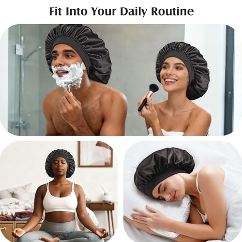 Mulberry Silk Bonnet Sleep Cap with Adjustable Band