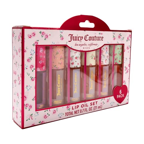 Juicy Couture Kids Lip Oil Set, 6 Pack Hydrating Tinted