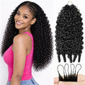 Burmese Curly Feather Crochet Human Hair 14 Inch Knotless Pre-Separated