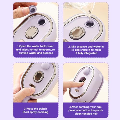 Electric Spray Air Cushion Massage Comb - Rechargeable