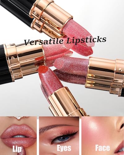 Metallic Diamond Glitter Lipstick - Long Lasting